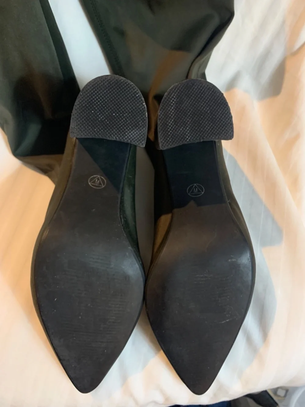 Olive Green Thigh High Stretch Boot